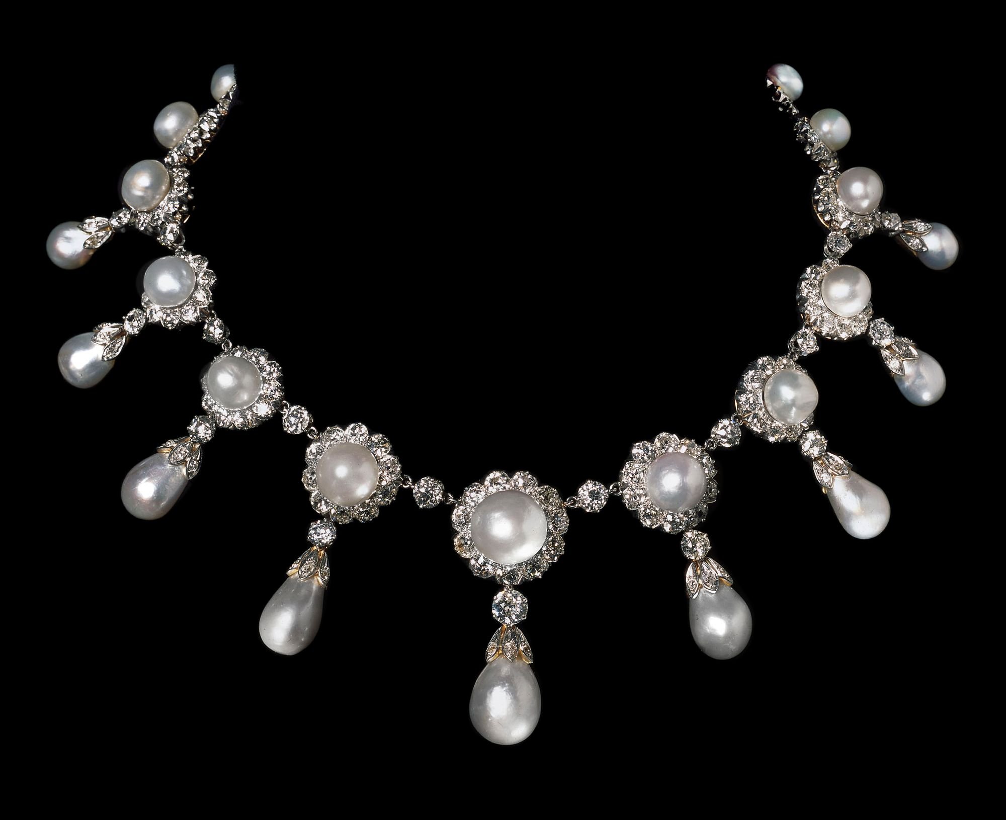 Set of natural pearl dress studs, circa 1893 and two tie pins, late 19th  century, Vienna 1900: An Imperial and Royal Collection, 2023