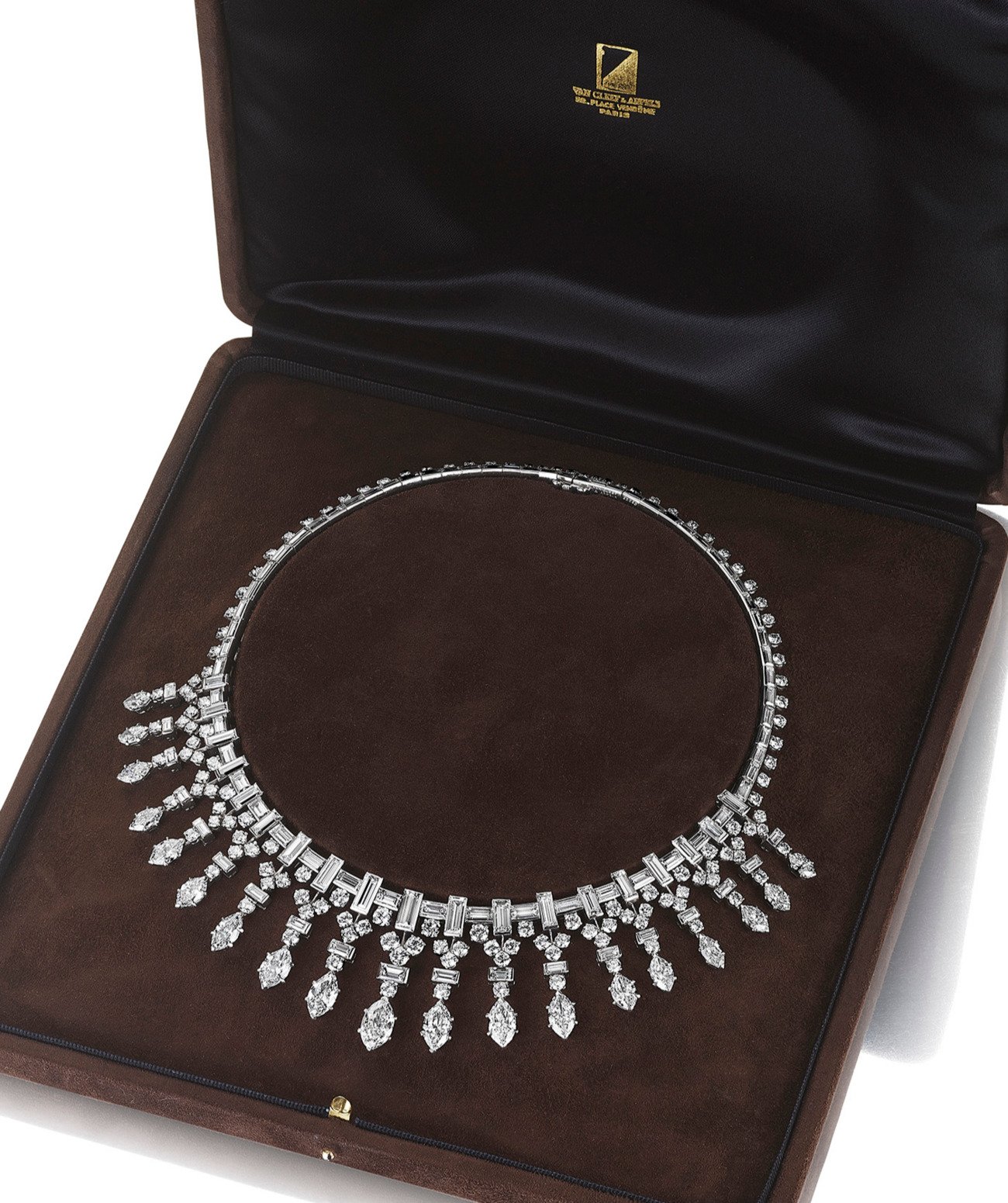 A platinum and diamond necklace, Van Cleef & Arpels, Paris 1948 ...